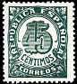 Spain 1938 Numbers 45 CTS Green Edifil NE 31